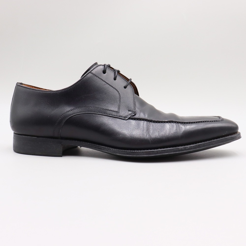 Magnanni Pardo Men's Size 10M US Black Leather Lace Up Derby Dress Shoes